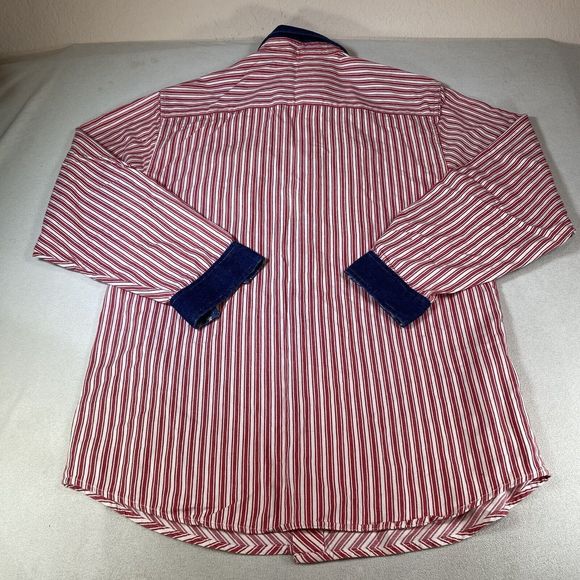 SCULLY Men’s Western Shirt Long Sleeve Sz Medium American Patriotic Cowboy - Picture 3 of 11